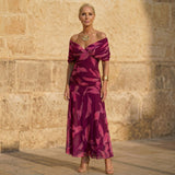 Celeste | Elegant Dress with Leaf Design