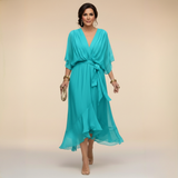 MARTA - V-Neck Chiffon Dress