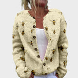 Bianca - Jesenski cvetlični cardigan
