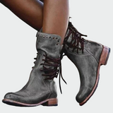 Usnjeni gležnjarji z vezalkami