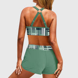 Janelle - Bikini z visokim pasom in rebrastim dizajnom