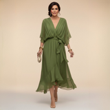 MARTA - V-Neck Chiffon Dress