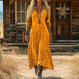 Maria - Casual obleka z dolgimi rokavi z vintage navdihom
