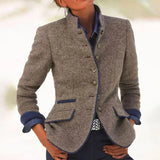 Valéria - Eleganten Cardigan z Visoko Ovratnico