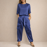 Clara | Luxurious Satin Cargo Ensemble