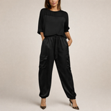 Clara | Luxurious Satin Cargo Ensemble