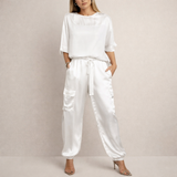 Clara | Luxurious Satin Cargo Ensemble
