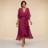 MARTA - V-Neck Chiffon Dress