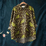 Vitória - Srajca Casual z Vintage Cvetličnim Motivo