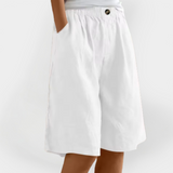 Lanene hlače z žepi