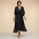 MARTA - V-Neck Chiffon Dress