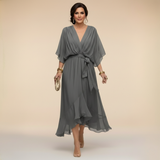 MARTA - V-Neck Chiffon Dress
