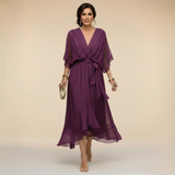 MARTA - V-Neck Chiffon Dress