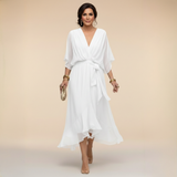 MARTA - V-Neck Chiffon Dress