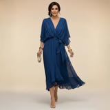 MARTA - V-Neck Chiffon Dress