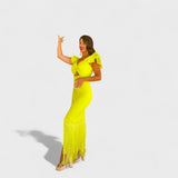 Lúcia - Neon flamenco obleka
