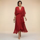 MARTA - V-Neck Chiffon Dress