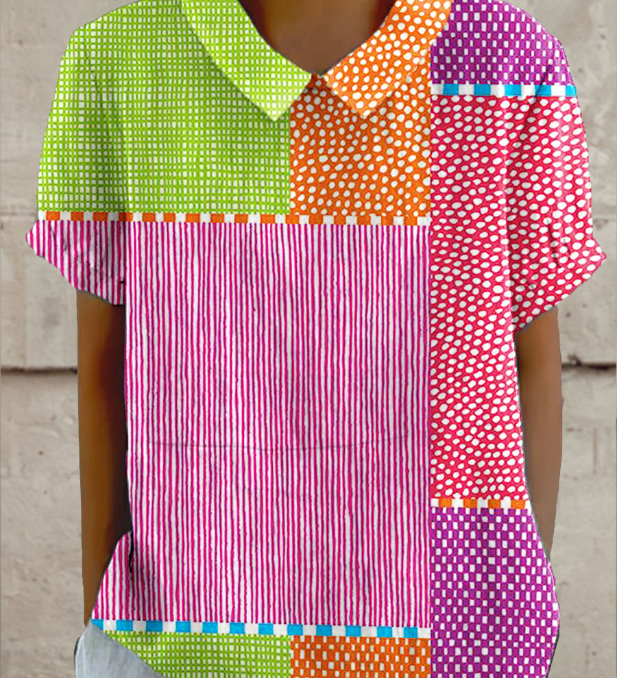 Zara - Barvita Srajca v Patchworku