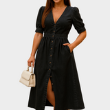 Denim obleka s gumbi