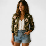 Andreia - Eleganten cvetlični bomber