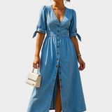 Denim obleka s gumbi
