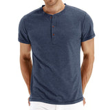 T-Shirt Henley - Mehka Mrežasta Ovratnik