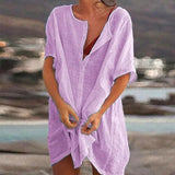 Ágata - Casual Dress Made from Linen and Cotton