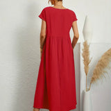 Gabriela - Elegantna Midi Fluida Obleka
