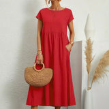 Gabriela - Elegantna Midi Fluida Obleka