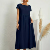 Gabriela - Elegantna Midi Fluida Obleka