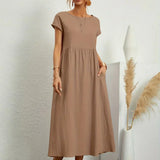 Gabriela | Midi Obleka Klasične Elegance