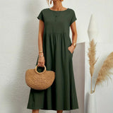 Gabriela - Elegantna Midi Fluida Obleka