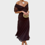 Luana - Eleganten plašč z V-izrezom