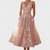 Catarina - Elegantna Midi Obleka