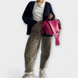 Chandra - Vintage kavbojke z leopardjim vzorcem