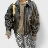 Chandra - Vintage kavbojke z leopardjim vzorcem