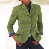 Valéria - Eleganten Cardigan z Visoko Ovratnico