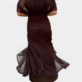 Luana - Elegantna obleka z V-izrezom