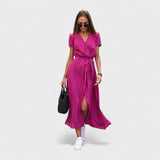 Rožnati Lilij - Boho Chic Obleka