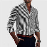 Srajca Overshirt Soft Blend - Črtasta