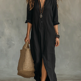 Soline | Maxi obleka z gumbi