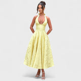 Halina - Midi obleka s korzetom