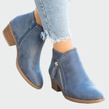 Premium ortopedske usnjene škornje s peto za zimo