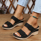 DELACROIX | Rosalie Cozy Wedge Sandals
