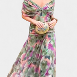 Luana - Elegantna obleka z V-izrezom