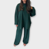 Ingrid - Plus Size Kompleti Acanalado