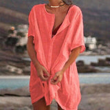 Ágata - Casual Dress Made from Linen and Cotton
