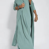 Ava™ | Elegant Long Dress with Cardigan